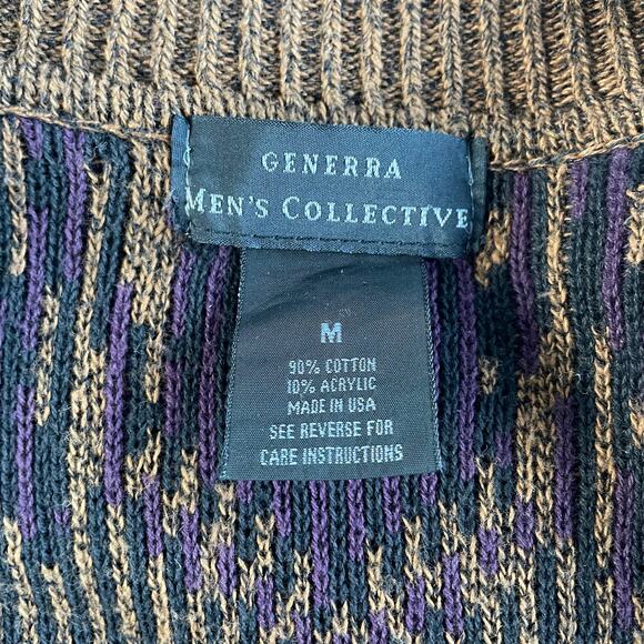 š„VTG Generra Made In USA Abstract Geometric Grandpa Grunge Cardigan Sweater - Picture 8 of 13